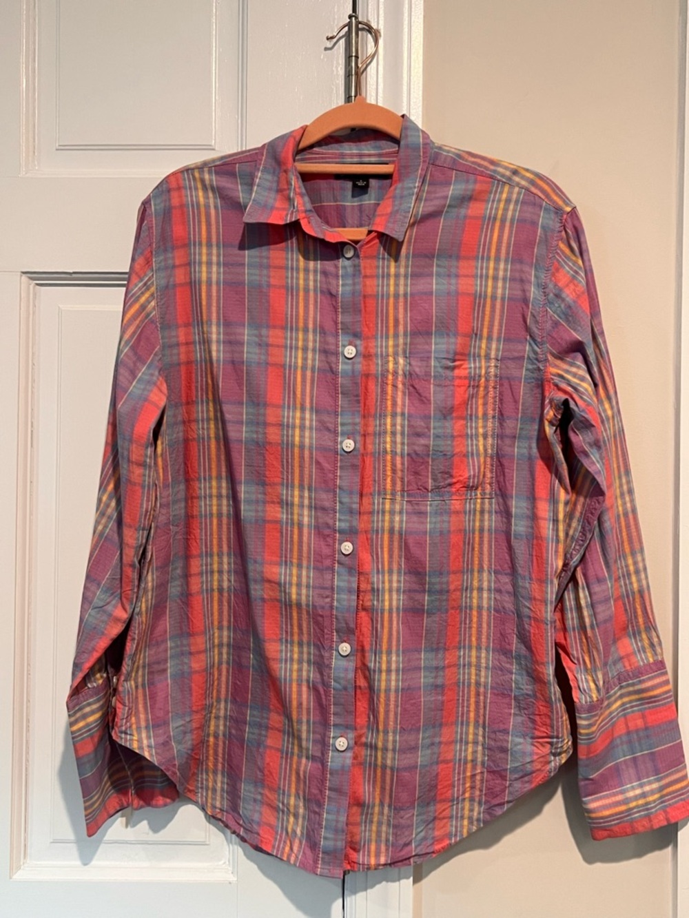Jcrew Multicolor Plaid Button-Up Cotton Shirt - Picture 2 of 6